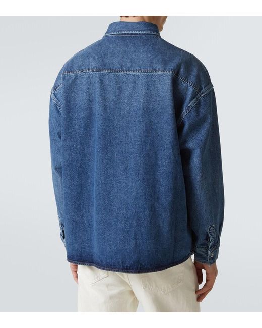 FRAME Blue Denim Overshirt for men