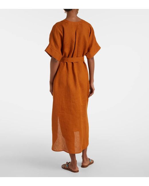 Eres Brown Bibi Linen Kaftan