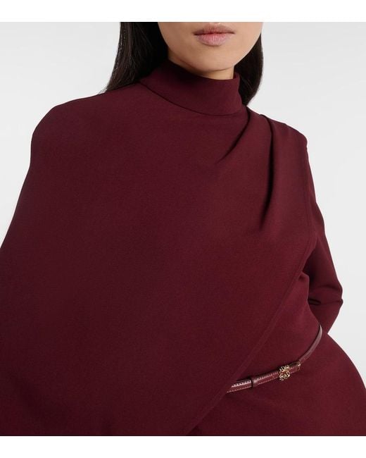 Abito Lungo Con Cintura di Elie Saab in Purple