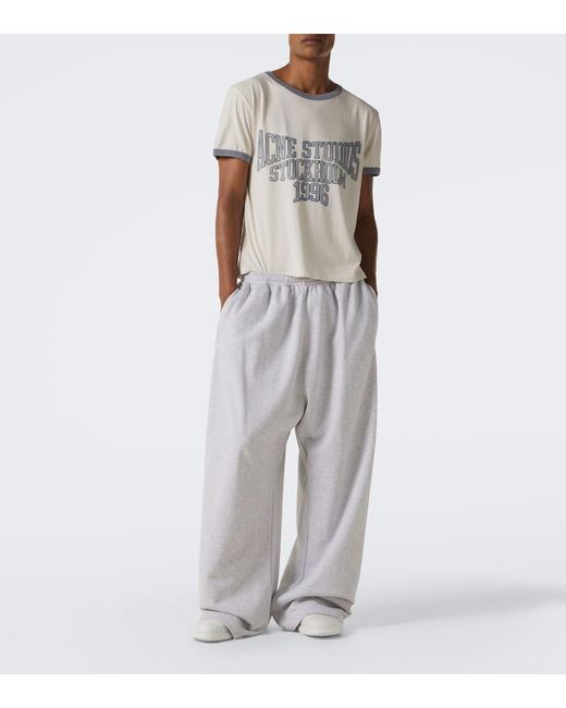 Acne Natural Logo Cotton Jersey T-Shirt for men