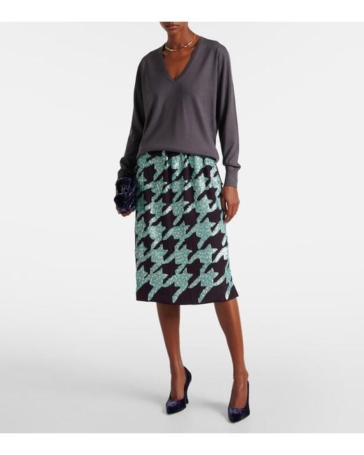 Dries Van Noten Gray Wool Sweater