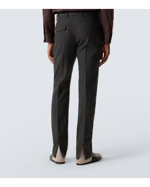 Pantalon Slim En Laine Gucci pour homme en coloris Black