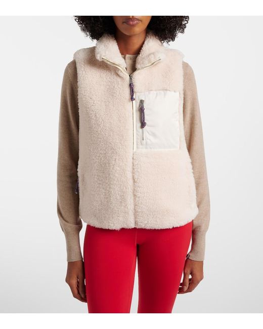 Tory Burch Natural Zip-Up Vest