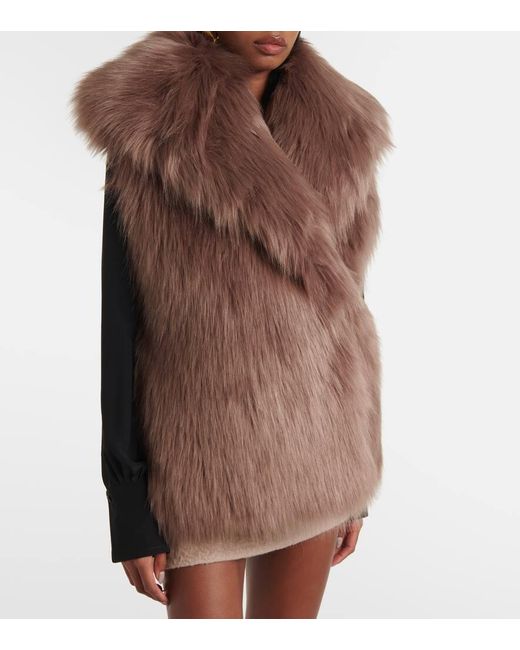 Givenchy Brown Weste Aus Faux Fur