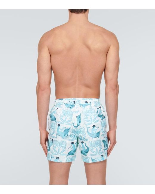 Commas Blue Classic Swim Shorts for men