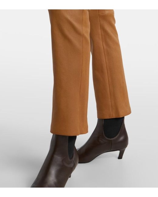 Stouls Brown Jp Twenty Leather Slim Pants