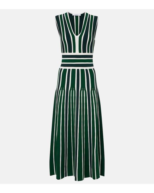 Max Mara Green Maxikleid Tallone Aus Strick