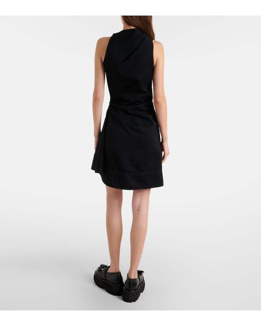 Alexander McQueen Black Minikleid Aus Baumwolle