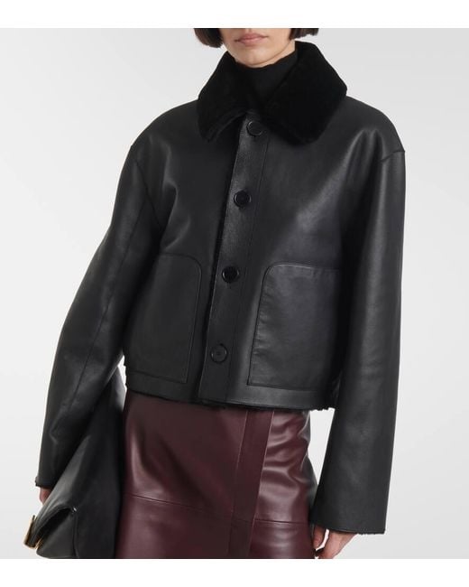 Joseph Black Wendbare Jacke Aus Shearling Und Leder