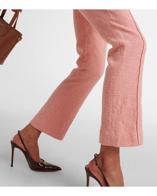 Pantalon Evase Tani En Coton Veronica Beard en coloris Pink