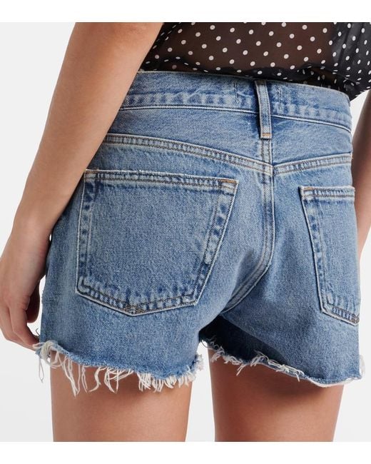 Agolde Blue Parker Denim Shorts
