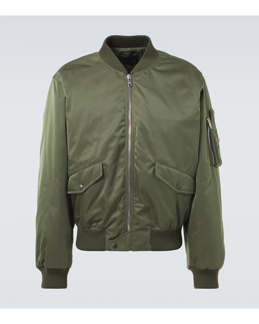 Prada Bomberjacke Aus Re-Nylon in Green für Herren