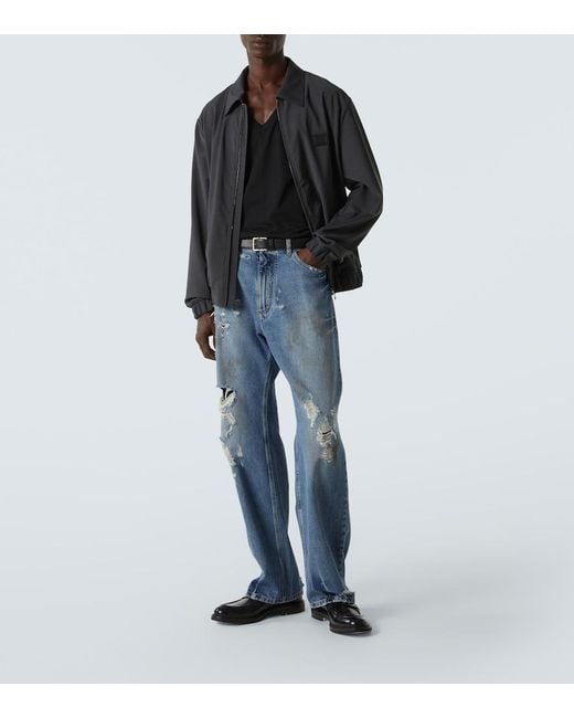 Dolce & Gabbana Gray Wool-Blend Blouson for men