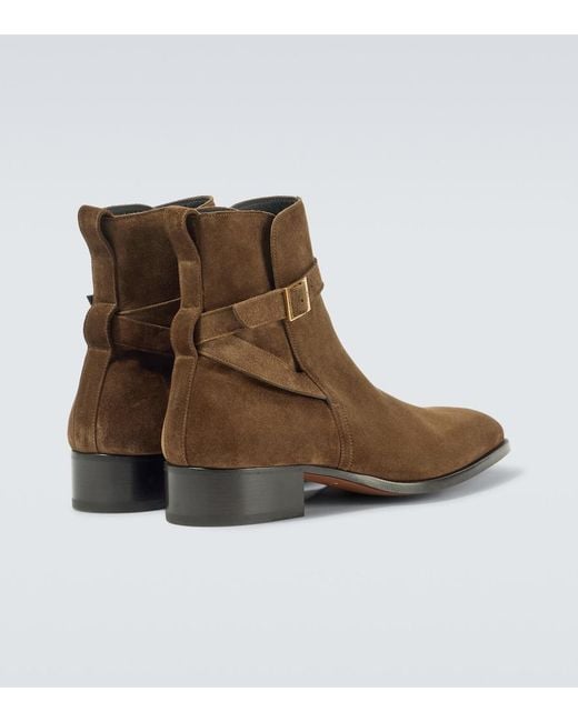 Tom Ford Brown Kenneth Suede Ankle Boots for men