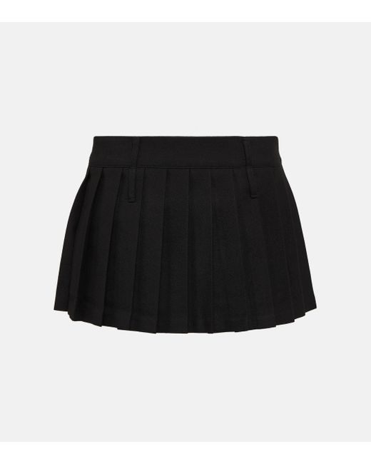 Frankie Shop Black Blake Pleated Miniskirt