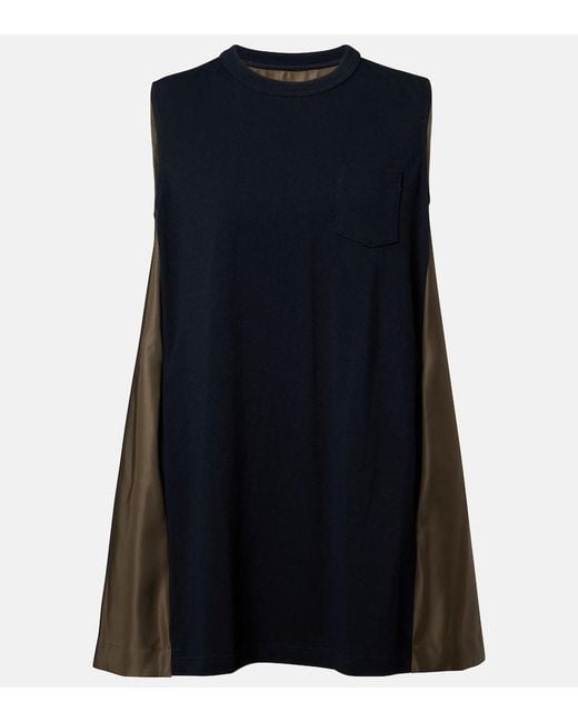 Sacai Blue Paneled Minidress