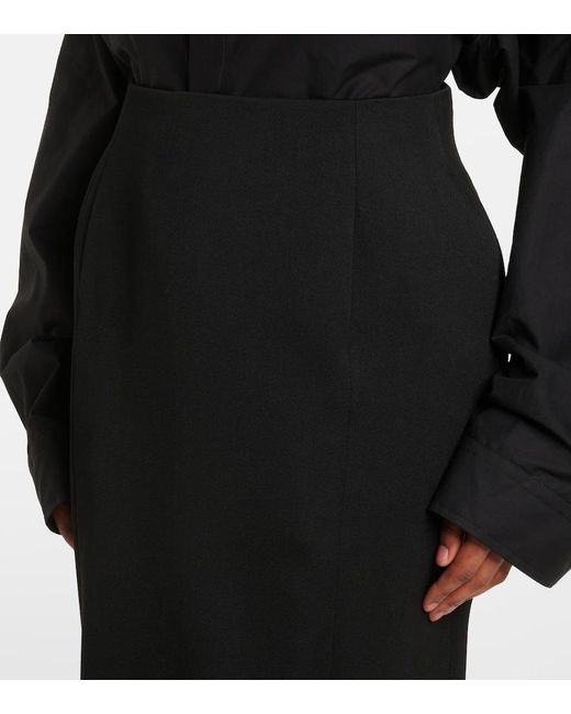 Balenciaga Black Hourglass Midi Skirt