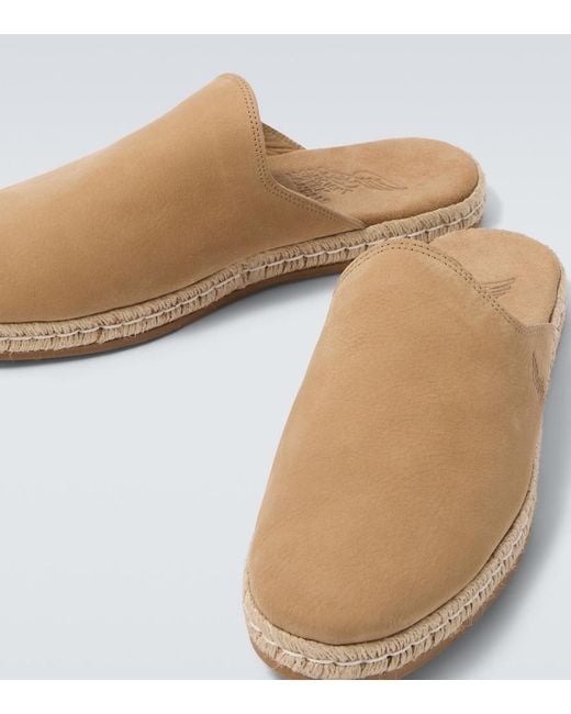 Ancient Greek Sandals White Fimos Leather Espadrille Mules for men