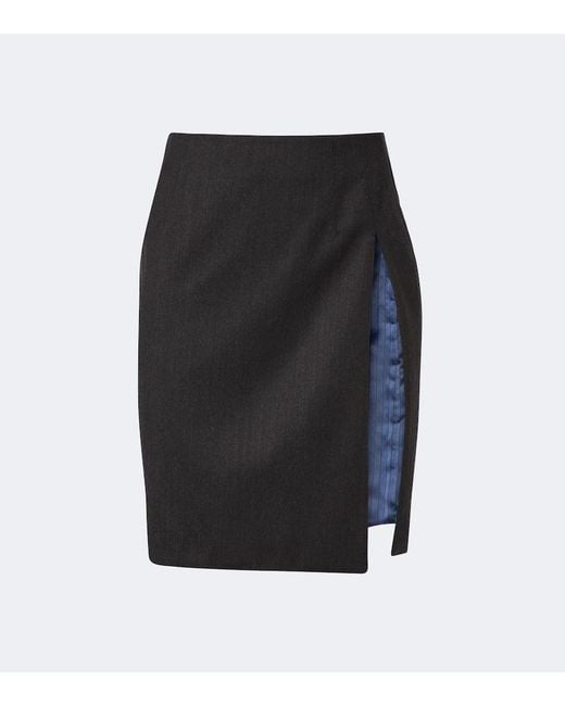 Gucci Black Wool-Blend Miniskirt