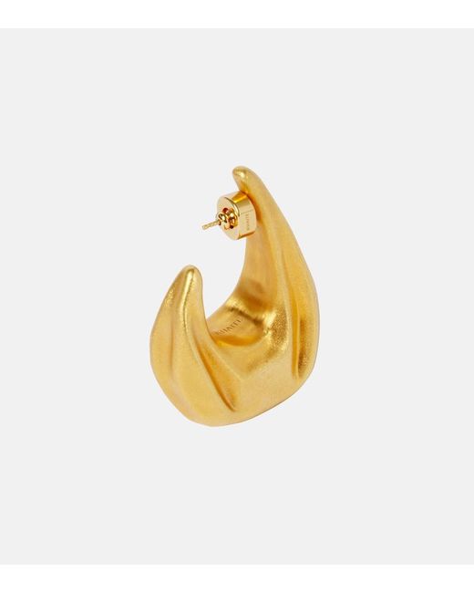 Khaite Metallic Olivia Medium-Plated Hoop Earrings