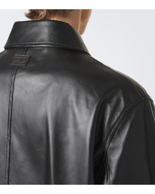 Loewe Black Leather Jacket for men