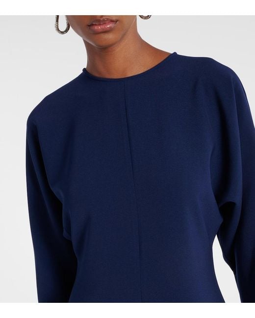Costarellos Blue Maxikleid Aus Crepe
