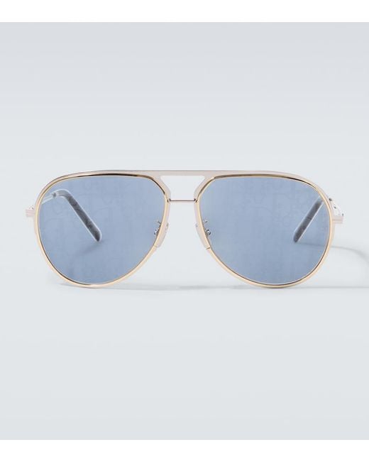 Dior Blue Dioressential A2U Aviator Sunglasses for men