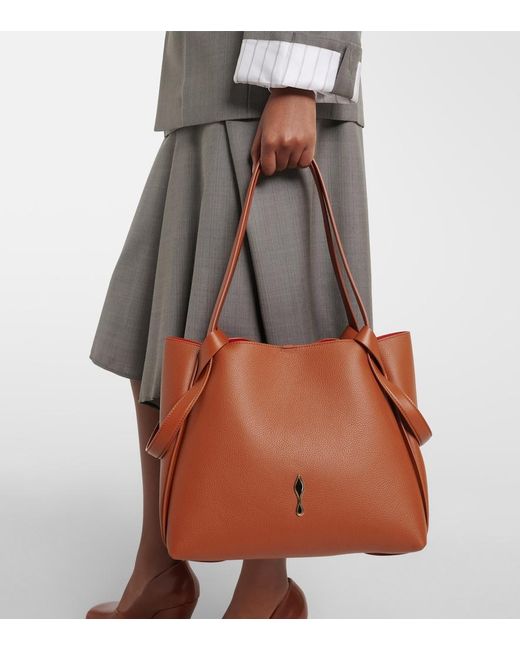 Christian Louboutin Brown Bettina Small Leather Tote Bag