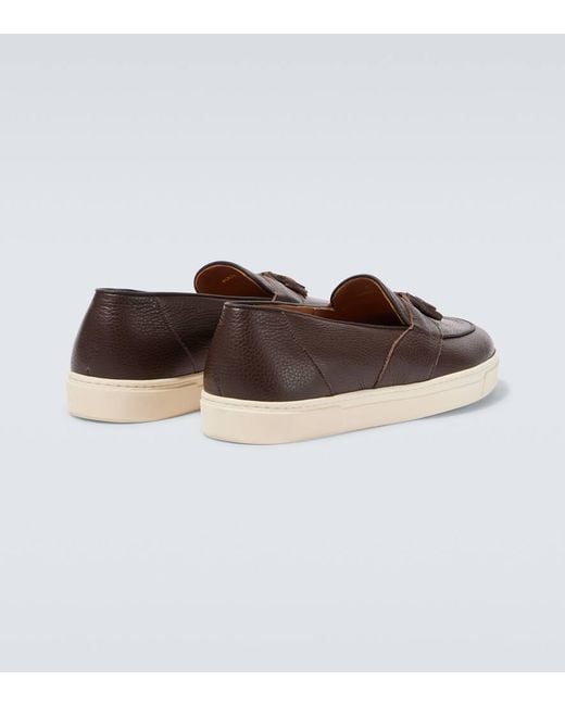 George Cleverley Brown Joey Leather Loafers for men