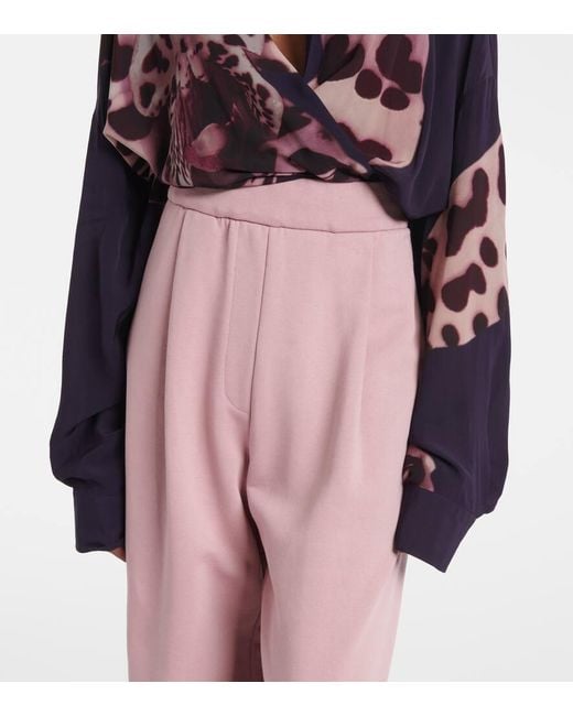 Dries Van Noten Pink Jogginghose Aus Baumwoll-Jersey