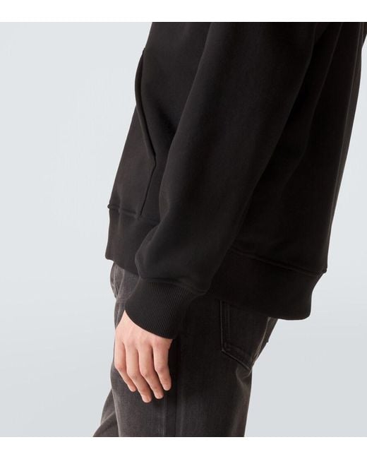 Givenchy Black Logo Cotton Fleece Zip-Up Hoodie for men