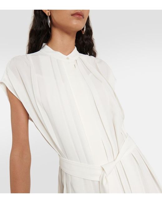 Robe Midi Davidge En Coton Et Soie Joseph en coloris White