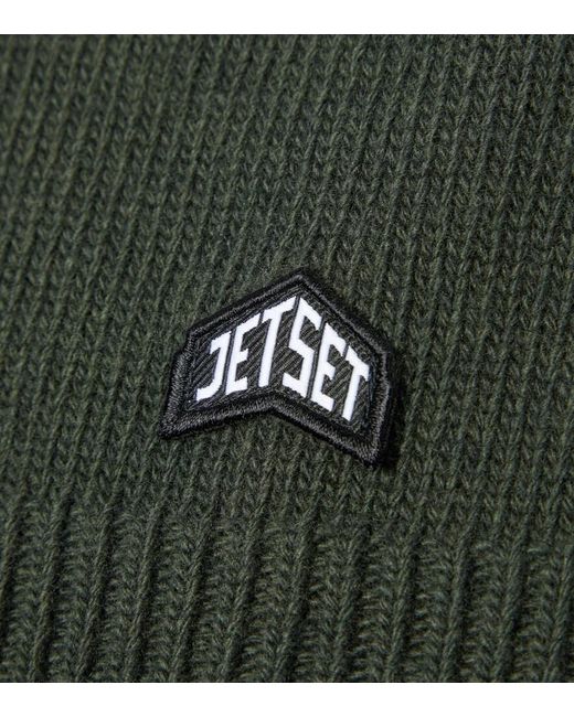 Jet Set Green Wool Ski Mask
