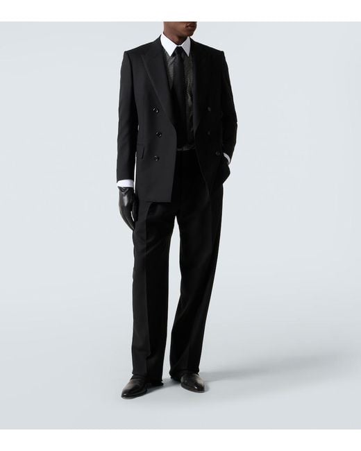 Tom Ford Black Wool Suit Pants for men