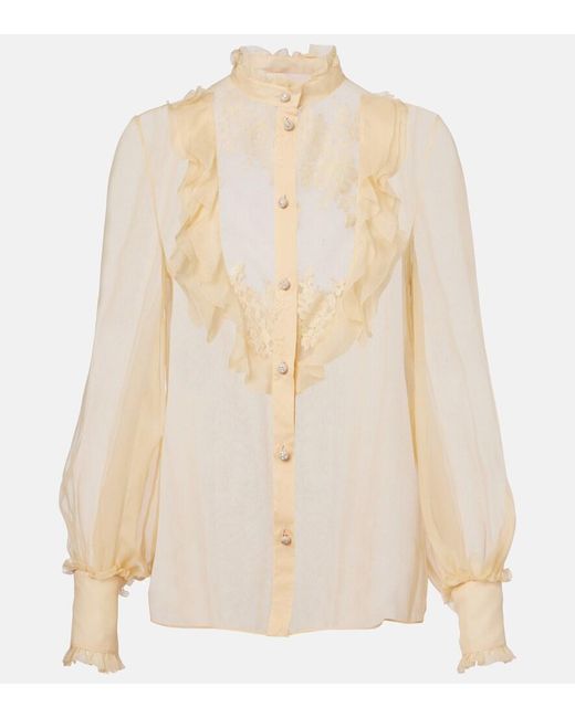 Valentino Natural Silk Chiffon Blouse