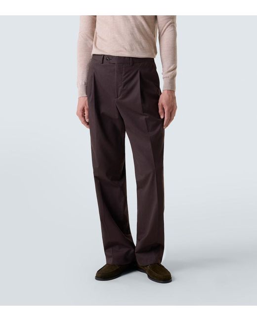 Saman Amel Brown Amo Cotton And Cashmere Straight Pants for men