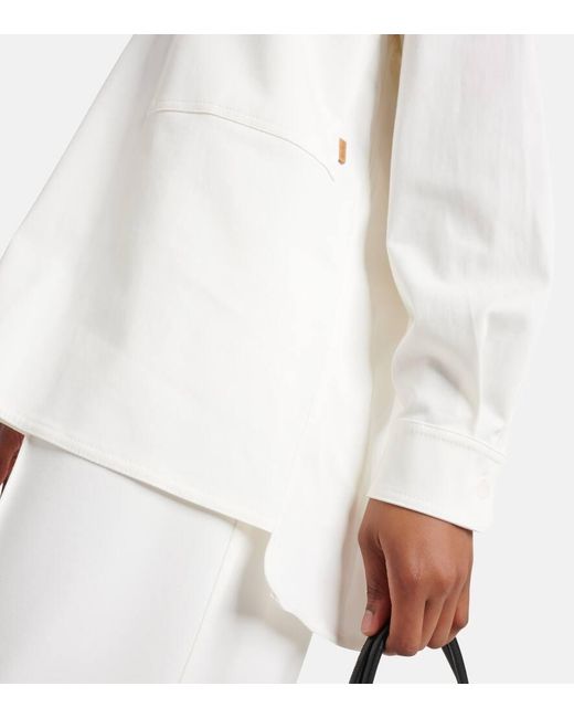 Camicia oversize Matassa in gabardine di Max Mara in White