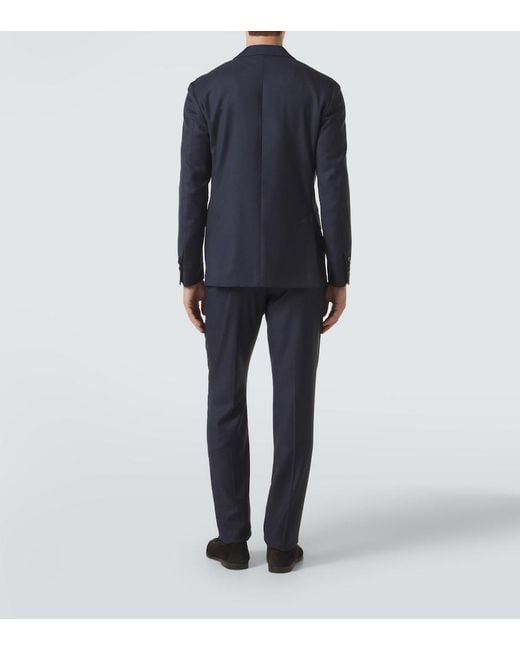 Lardini Blue Virgin Wool Suit for men