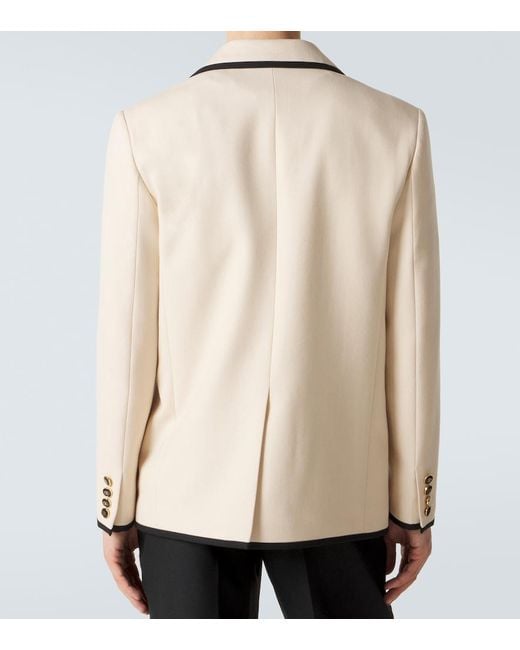 Valentino Natural Virgin Wool Gabardine Blazer for men
