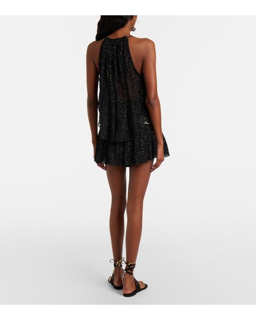 Isabel Marant Black Maelly Silk Georgette Shorts