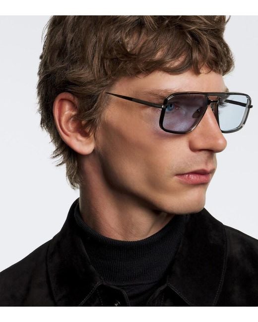 Jacques Marie Mage Blue Earl Navigator Sunglasses for men