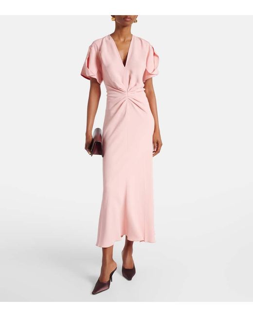 Victoria Beckham Purple Mules Aus Satin