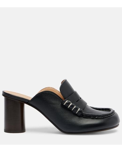 J.W. Anderson Black 75 Leather Mules