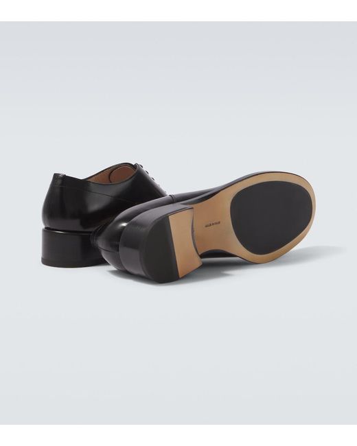The Row Black Kai Leather Derby Shoes for men