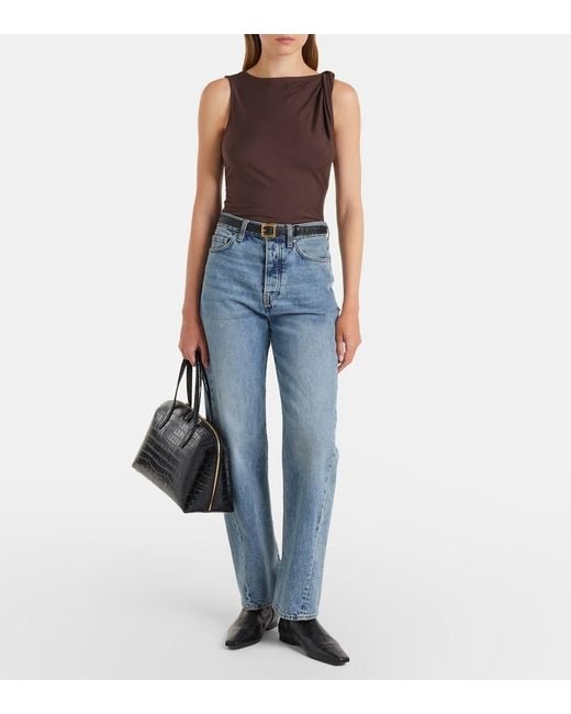 Veronica Beard Brown Otessa Jersey Top