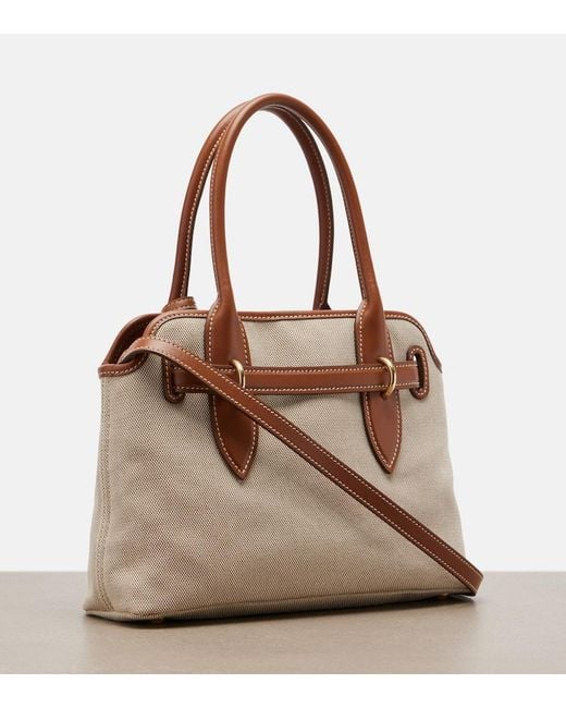 Miu Miu Brown Aventure Small Canvas Tote Bag