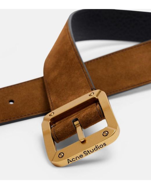 Acne Brown Reversible Suede Belt