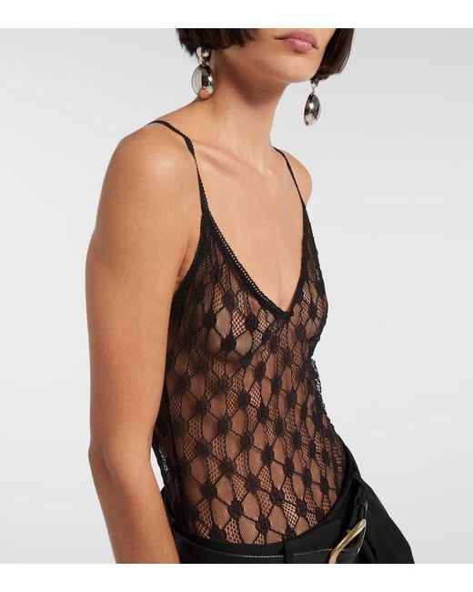 Isabel Marant Black Body Mildy Aus Spitze