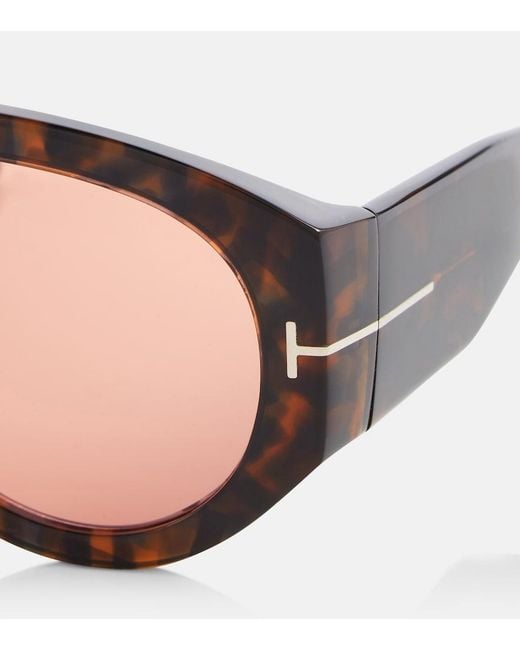 Tom Ford Brown Bronson Aviator Sunglasses