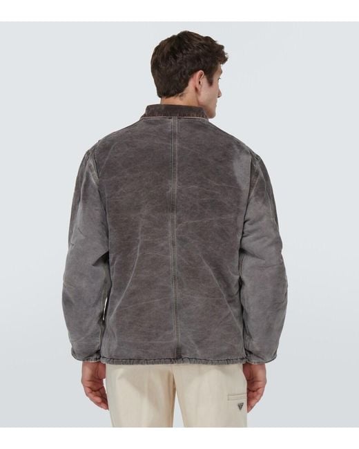 NOTSONORMAL Gray Grind Cotton Canvas Jacket for men